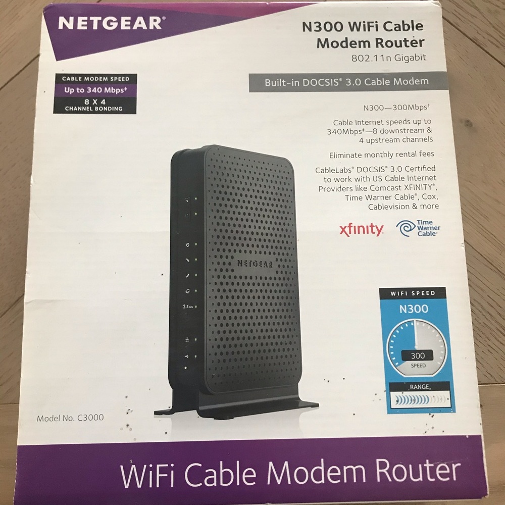Netgear WiFi cable modem router